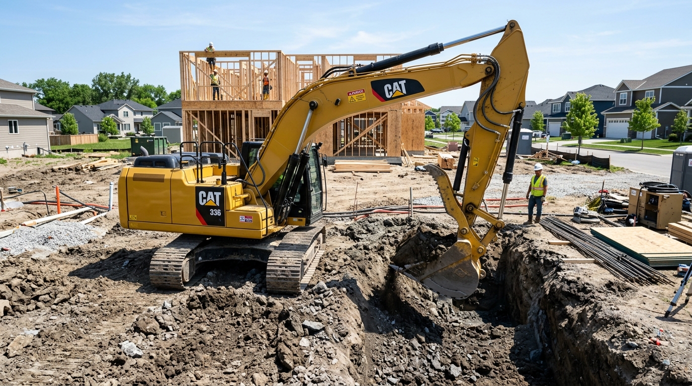 Excavation de fondation résidentielle