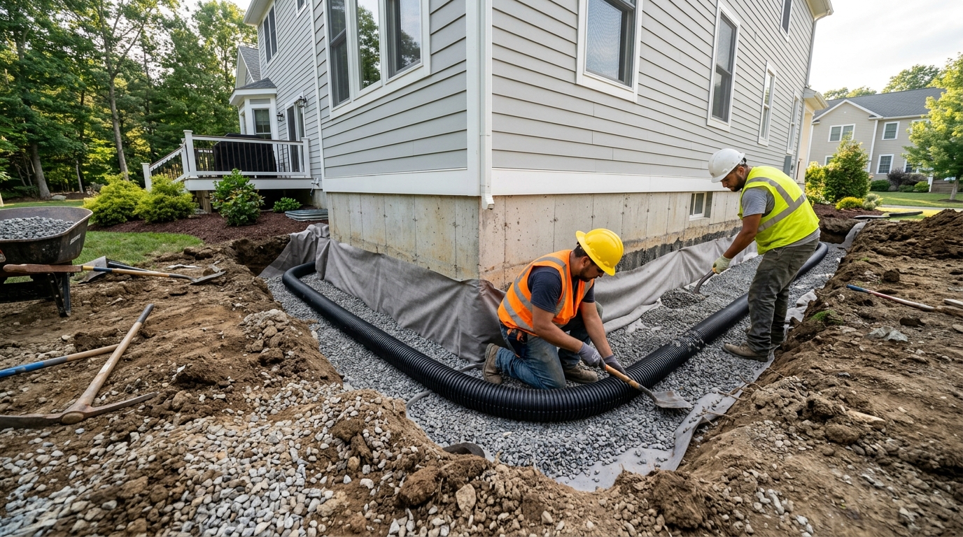 Drainage et pose de drain français